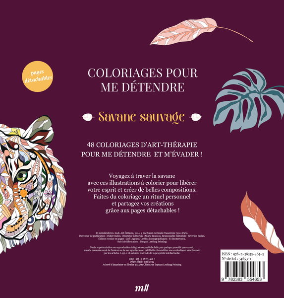 Coloriages Pour Me D Tendre Savane Sauvage Collectif Loisirs Et