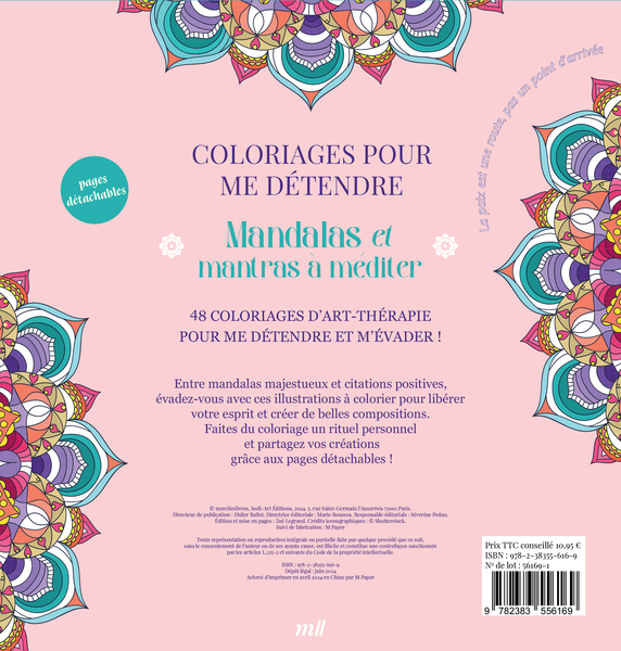 Mandalas Et Mantras M Diter Coloriages Pour Me D Tendre Collectif