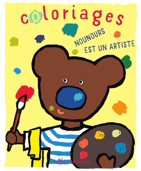 Coloriages : Nounours est un artiste