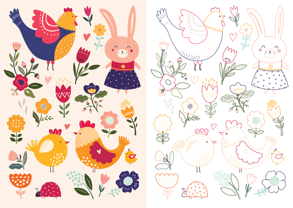  Mon beau cahier de coloriage : Pâques