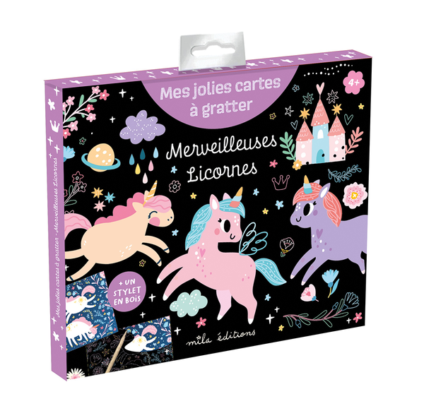 Mes jolies cartes à gratter - Merveilleuses licornes
