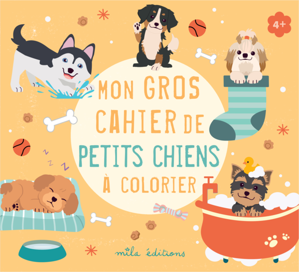 Mon gros cahier de petits chiens à colorier