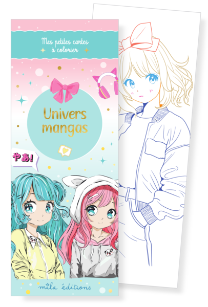 Univers mangas - Mes petites cartes à colorier