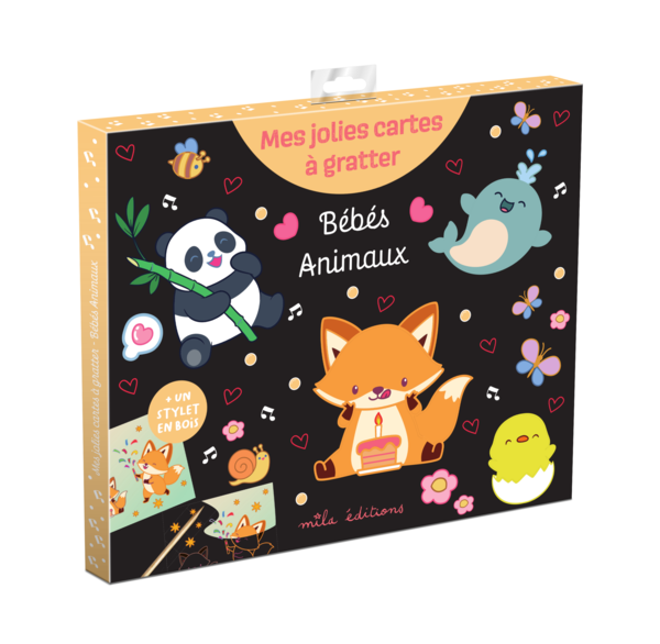 Mes jolies cartes à gratter - Bébé animaux