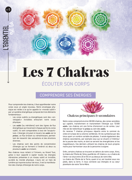 Les 7 Chakras (dépliant)