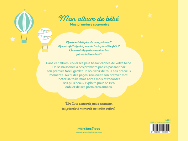 Mon album de bébé - Éditions mercileslivres