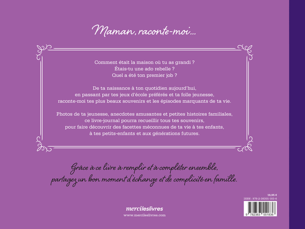 Mamie Raconte moi ton histoire: Livre à compléter par sa grand-mère pour  connaitre sa vie (French Edition)