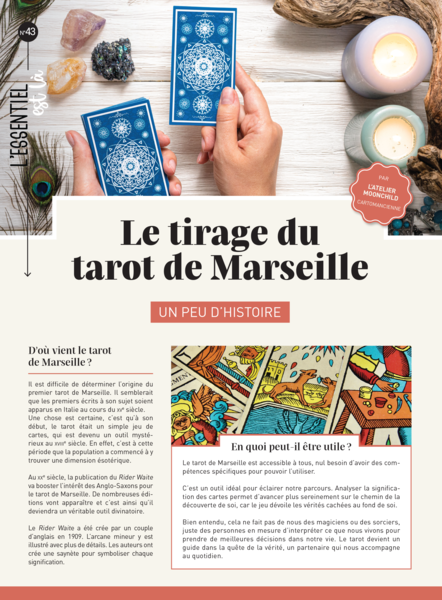 Le tirage du tarot de Marseille (dépliant)