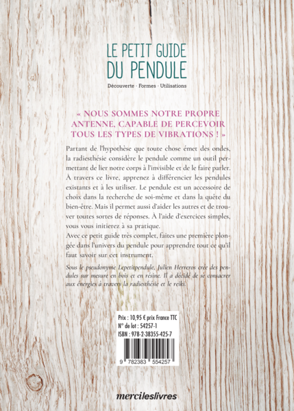 Mon coffret Pendule en quartz rose - Découvrez les mystères de la  radiesthésie - Éditions mercileslivres