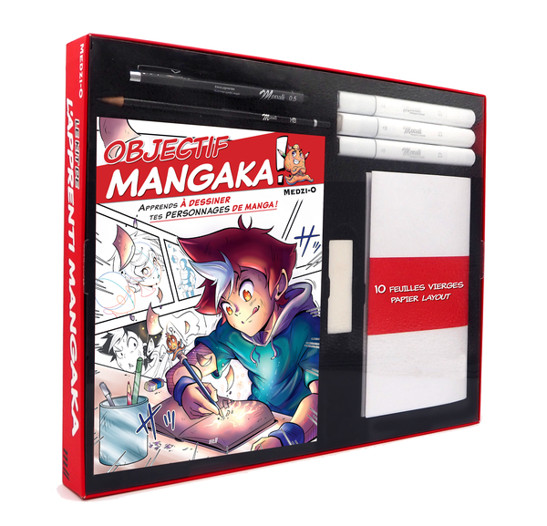 Kit de l'apprenti mangaka - La première étape vers ton manga ! (coffret)