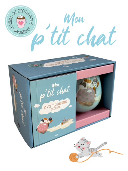 Coffret Mug - Mon p'tit chat - 30 recettes gourmandes spécial mug