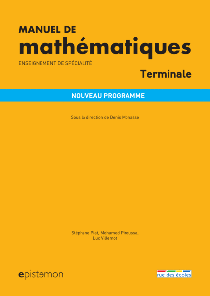 Manuel de mathématiques - Terminale - Enseignement de spécialité