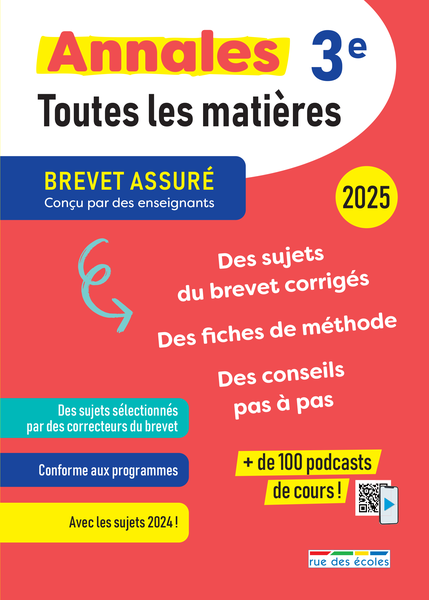 Brevet assuré - Annales - Toutes les matières - 3e - 2025