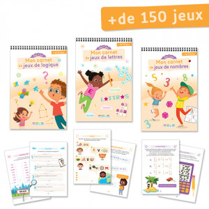 Lot 7 ans et + «&nbsp;Mon carnet de jeux&nbsp;» (3&nbsp;titres)