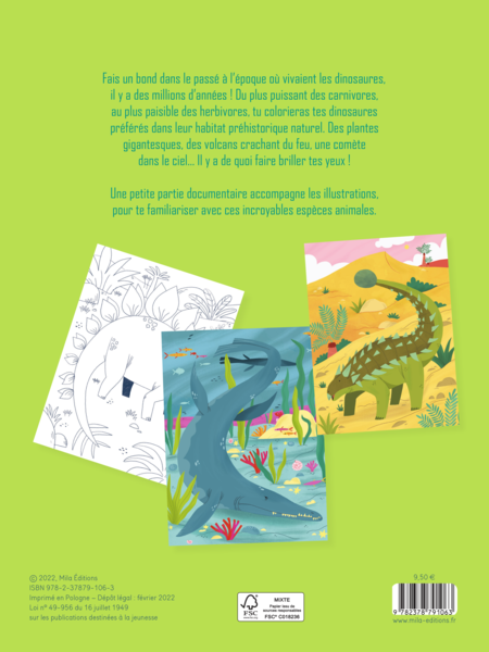  Mon cahier de coloriage : Les dinosaures