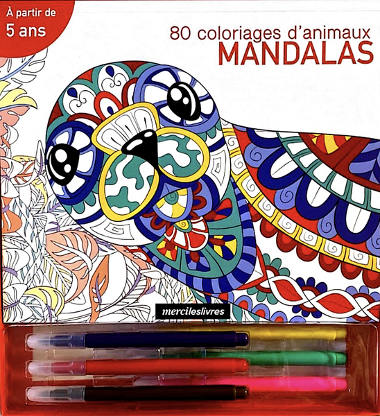 Coffret Mandalas - 80 coloriages d'animaux, dès 5 ans