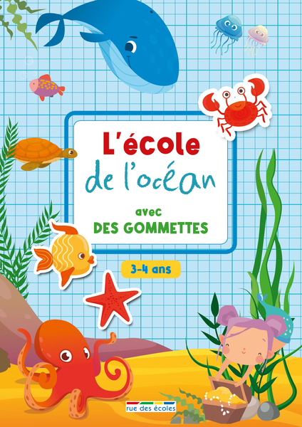 L'école de l'océan avec des gommettes, 3-4 ans