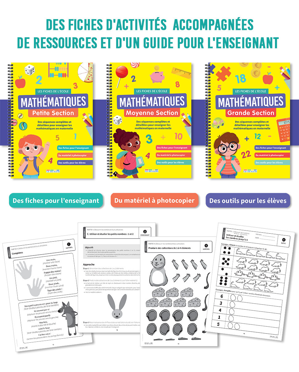 Les Fiches de l'école - Mathématiques Petite section - Éditions